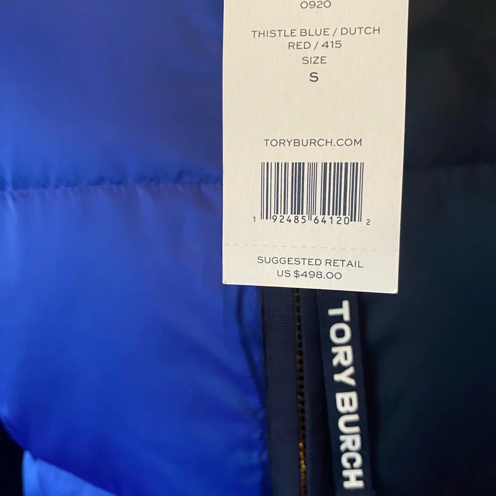 Tory Burch Reversible Blue/Red Puffer Jacket